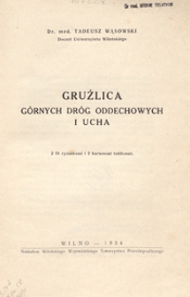 Gruźlica górnych dróg oddechowych i ucha