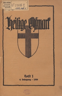Heilige Ostmark : Zeitschrift f&uuml;r kulturfragen des deutschen Ostens, 1928 H. 1