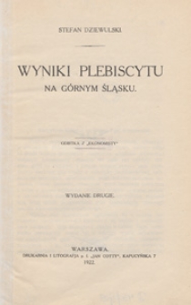 Wyniki plebiscytu na Górnym Śląsku
