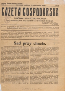 Gazeta Gospodarska : tygodnik społeczno-rolniczy, 1932 nr 40