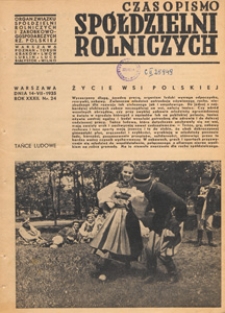 Czasopismo Spółdzielni Rolniczych : organ Związku Rewizyjnego Polskich Społdzielni Rolniczych, 1935 nr 24