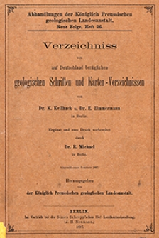 Abhandlungen der Königlich Preussischen Geologischen Landesanstalt : neue Folge 1897 H. 26
