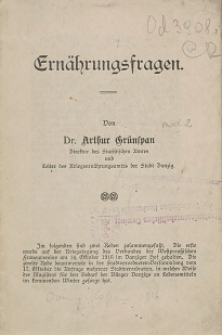 Ern&auml;hrungsfragen