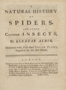 A natural history of spiders, and other curious insects