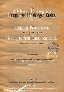 Abhandlungen der Königlich Preussischen Geologischen Landesanstalt : neue Folge 1902 H. 37