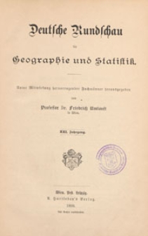 Deutsche Rundschau für Geographie und Statistik, 1898/1899 spis treści