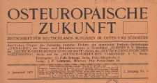 Osteuropäische Zukunft : Zeitschrift für Deutschlands Aufgaben im Osten und Südosten, 1917 nr 5
