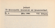 Zeitschrift f&uuml;r Kolonialpolitik, Kolonialrecht und Kolonialwirtschaft, 1906 nr 3