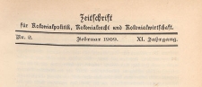 Zeitschrift f&uuml;r Kolonialpolitik, Kolonialrecht und Kolonialwirtschaft, 1909 nr 2