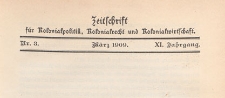 Zeitschrift f&uuml;r Kolonialpolitik, Kolonialrecht und Kolonialwirtschaft, 1909 nr 3
