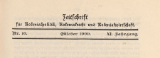 Zeitschrift für Kolonialpolitik, Kolonialrecht und Kolonialwirtschaft, 1909 nr 10