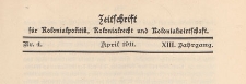 Zeitschrift f&uuml;r Kolonialpolitik, Kolonialrecht und Kolonialwirtschaft, 1911 nr 4