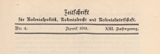 Zeitschrift für Kolonialpolitik, Kolonialrecht und Kolonialwirtschaft, 1911 nr 4