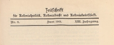 Zeitschrift f&uuml;r Kolonialpolitik, Kolonialrecht und Kolonialwirtschaft, 1911 nr 6