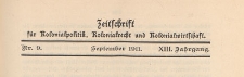 Zeitschrift für Kolonialpolitik, Kolonialrecht und Kolonialwirtschaft, 1911 nr 9