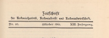 Zeitschrift für Kolonialpolitik, Kolonialrecht und Kolonialwirtschaft, 1911 nr 10