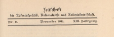 Zeitschrift f&uuml;r Kolonialpolitik, Kolonialrecht und Kolonialwirtschaft, 1911 nr 11