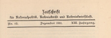 Zeitschrift für Kolonialpolitik, Kolonialrecht und Kolonialwirtschaft, 1911 nr 12