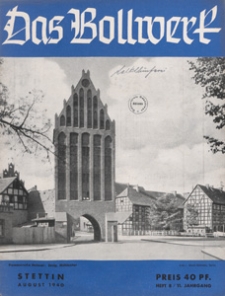 Das Bollwerk : die NS Monatszeitschrift Pommerns, 1940 H 8