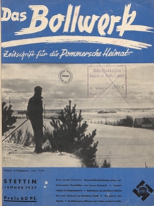 Das Bollwerk : die NS Monatszeitschrift Pommerns, 1937 H 1