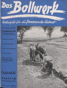 Das Bollwerk : die NS Monatszeitschrift Pommerns, 1937 H 9