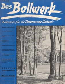 Das Bollwerk : die NS Monatszeitschrift Pommerns, 1936 H 9