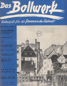 Das Bollwerk : die NS Monatszeitschrift Pommerns, 1936 H 11