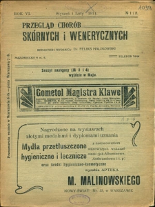 Przegląd Chorób Skórnych i Wenerycznych 1911
