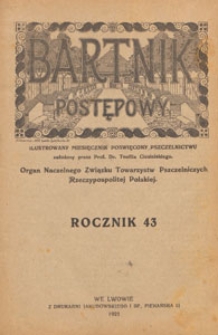 Bartnik Postępowy : pismo poświęcone pszczelnictwu i ogrodnictwu, 1921 spis treści