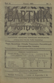 Bartnik Postępowy : pismo poświęcone pszczelnictwu i ogrodnictwu, 1921 nr 3