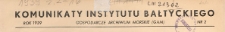 Komunikaty Instytutu Bałtyckiego, 1939 nr 2