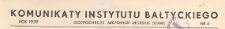Komunikaty Instytutu Bałtyckiego, 1939 nr 6