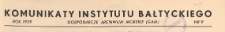 munikaty Instytutu Bałtyckiego, 1939 nr 9