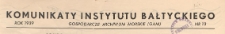 Komunikaty Instytutu Bałtyckiego, 1939 nr 13