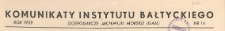 Komunikaty Instytutu Bałtyckiego, 1939 nr 14
