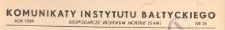 Komunikaty Instytutu Bałtyckiego, 1939 nr 16