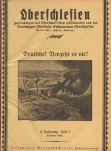 Oberschlesien : Zentralorgan des Oberschlesischen Hilfsbundes und der Vereinigten Verbände Heimattreuer Oberschlesier, 1925 H 2