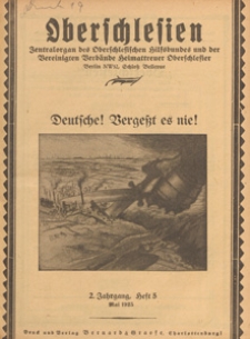 Oberschlesien : Zentralorgan des Oberschlesischen Hilfsbundes und der Vereinigten Verbände Heimattreuer Oberschlesier, 1925 H 5