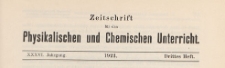 Zeitschrift für den Physikalischen und Chemischen Unterricht, 1923 H 3