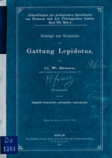 Abhandlungen zur Geologischen Specialkarte von Preussen und den Thüringischen Staaten 1887 Bd. 7, H. 4
