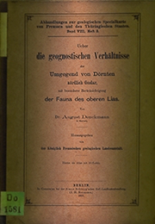Abhandlungen zur Geologischen Specialkarte von Preussen und den Thüringischen Staaten 1887 Bd. 8, H. 2