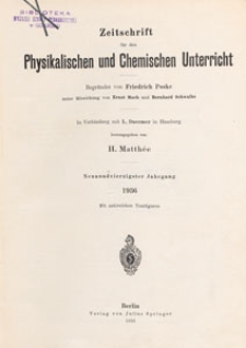 Zeitschrift für den Physikalischen und Chemischen Unterricht, 1936 H 6