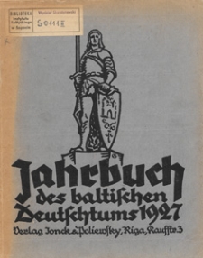 Jahrbuch des Baltischen Deutschtums