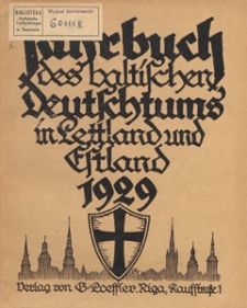 Jahrbuch des Baltischen Deutschtums in Lettland und Estland, 1929