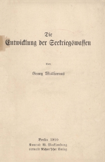 Die entwicklung der Seekriegswaffen
