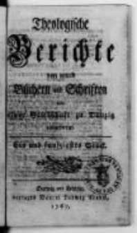 Theologische Berichte von neuen B&uuml;chern und Schriften von einer Gesellschaft zu Danzig ausgefertigt. No 1-110.