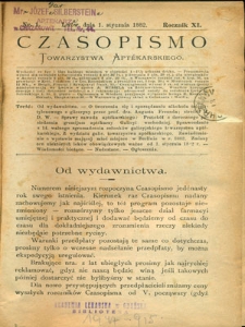 Czasopismo Towarzystwa Aptekarskiego R.1882