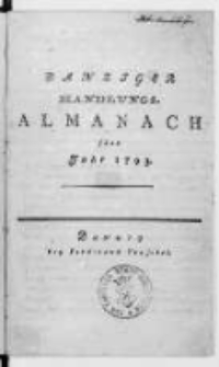 Danziger Handlungs-Almanach fürs Jahr 1793