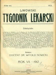 Lwowski Tygodnik Lekarski R. 1912