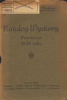 Katalog wystawy powstania 1848 roku